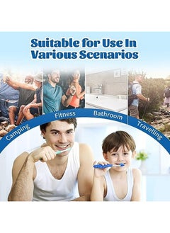 UCEC UCEC 6 Pack Toothbrush Covers - Protector Head Caps with Plastic Clip for Travel, Camping, Bathroom, School, Business  - Image 4