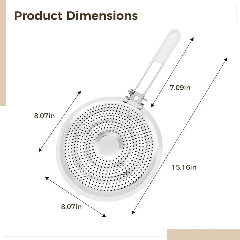 2-Pack Foldable Stainless Steel Heat Diffusers For Gas & Electric Stove, Removable Handle, Perfect For Small Cookware - Image 5