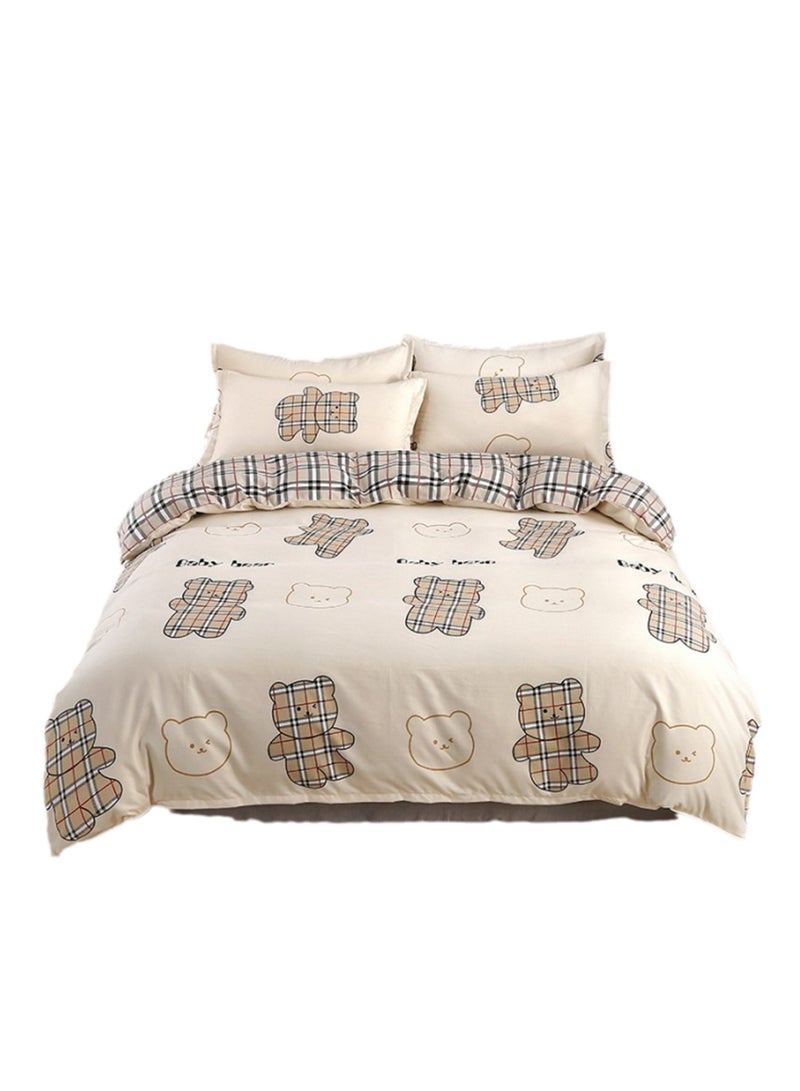 4pcs bedding set 2 pillowcases 1 quilt cover 1 bed sheet four-piece set with creative and fashionable styling - Image 1