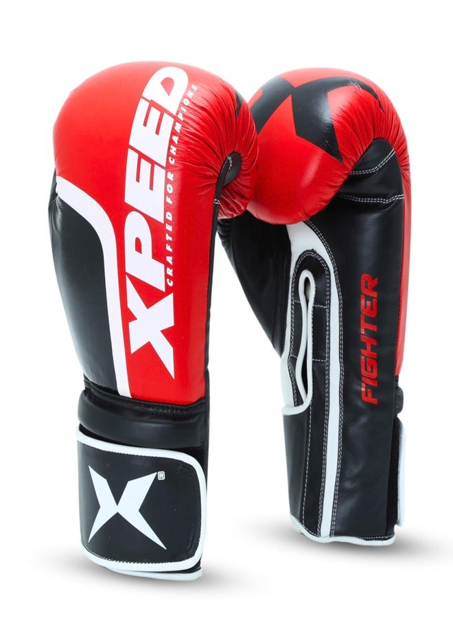 XPEED قفازات ملاكمة XPEED Fighter | قفازات تدريب للملاكمة، وفنون القتال المختلطة، والكيك بوكسينغ، والملاكمة التايلاندية، مقاومة ممتازة للصدمات للرجال والنساء | حشوة إسفنجية مصبوبة | إغلاق بخطاف وحلقة فيلكرو (16 أونصة) - Image 1