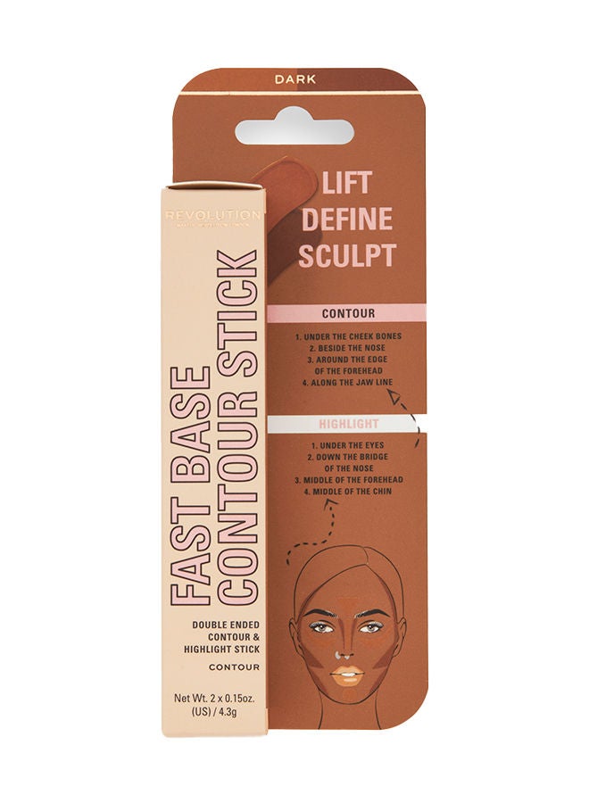 REVOLUTION Makeup Revolution Fast Base Contour Stick Dark - Image 3