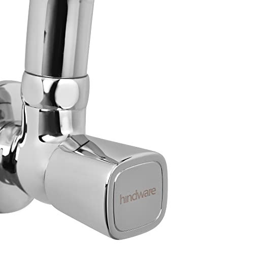 Hindware F740024CP Dove Kitchen Sink Tap with Swivel Spout (Wall Mounted), Brass with Chrome Finish - Image 4