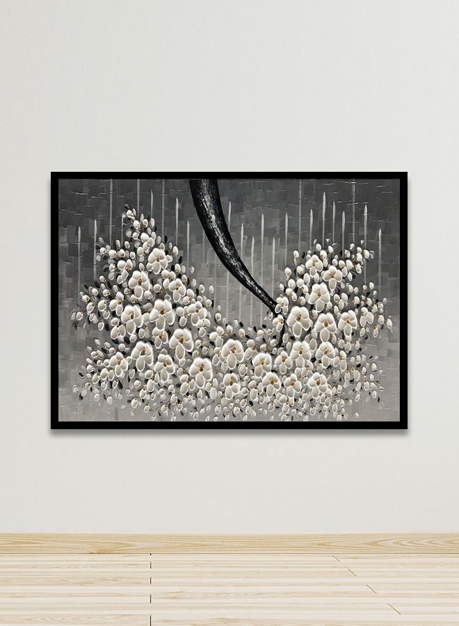 ماركتنا لوحة جدارية قماشية فنية لتزيين الحائط بتصميم عصري مع برواز اسود مجوف مقاس (120x80) قطعة واحدة - Image 1