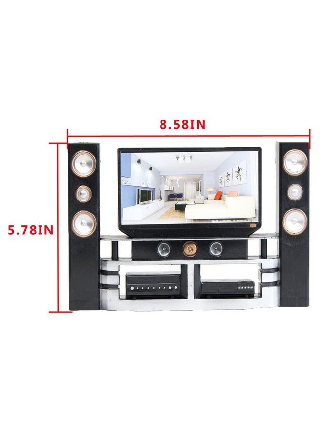 E-TING Miniature Dollhouse Furniture Accessories Playset For 11.5-12 Inches Dolls (Hi-Fi Tv Cabinet Set) - Image 2