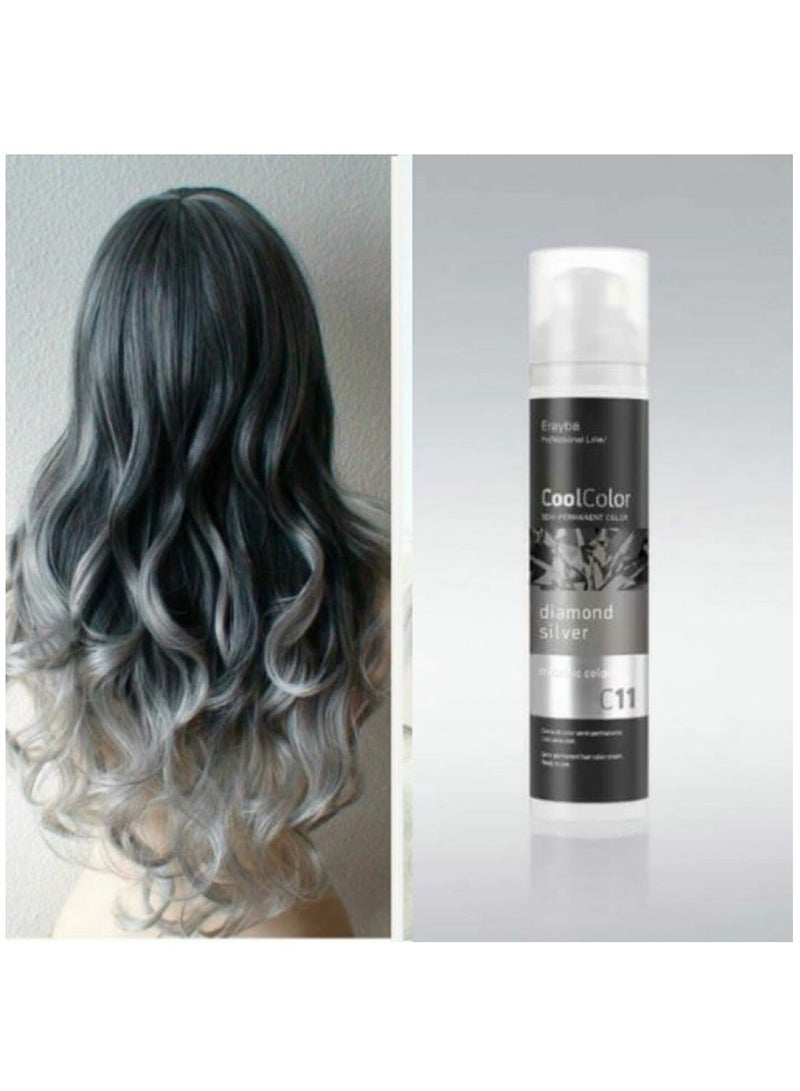 Erayba CoolColor Semi-permanent Color Cream C11Silver Color - Image 3