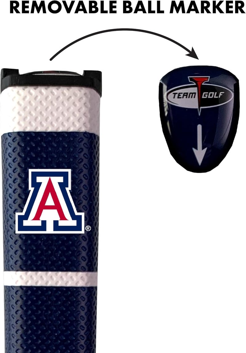 NCAA Golf Putter Grip with Removable Gel Top Ball Marker, Durable Wide Grip & Easy to Control