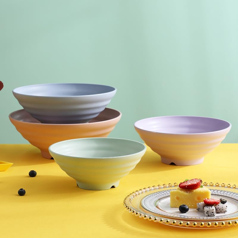 PLENARO PLANARO Wheat Straw Bowl Set, Eco-Friendly, Lightweight & Unbreakable Microwave Safe Bowl Set,Cereal and Soup Bowls Serving Oatmeal and Salad, Ideal for Home, Kids, or Travel (Beige, Pack of 2) - Image 3