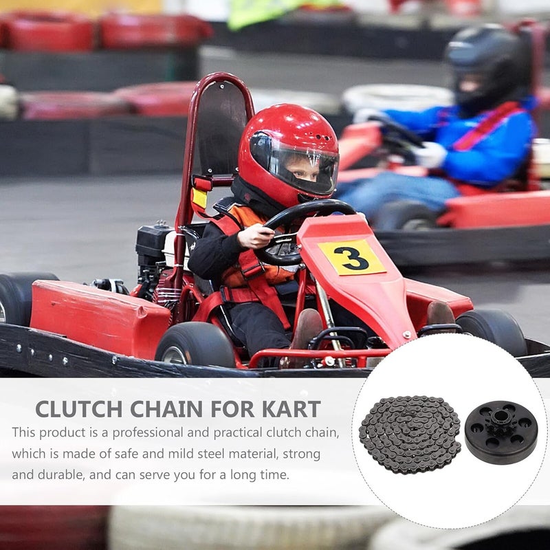 10-tooth 420 Clutch Roller Chain Kit for Kart Engine Centrifugal Clutch Replacement Engine Compatible Go Kart Accessories with Bore Tooth Chain - Image 5