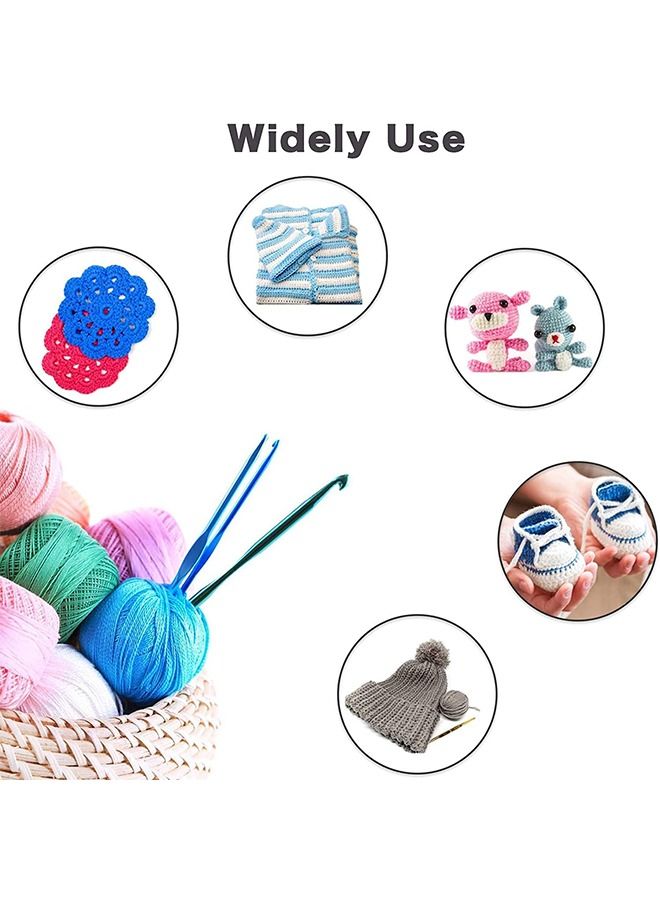 Crochet Hooks Set 14pcs Aluminum Crochet Hooks Knitting Needles DIY Yarn Weave Tools for Arthritic Hands Crochet Needles for Yarn Craft  - Image 5