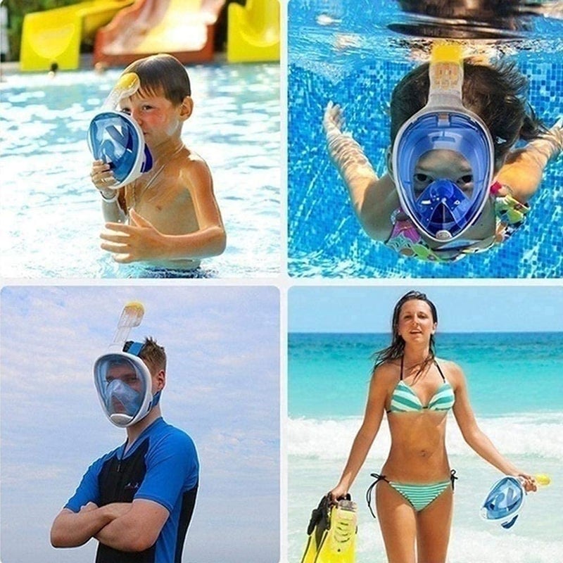 Verana Full Face Snorkel Mask for Adults Kids Upgraded Breathing System 180 Panoramic View AntiFog AntiLeak Diving Masks for Youth Men Women GreenLXL - Image 5