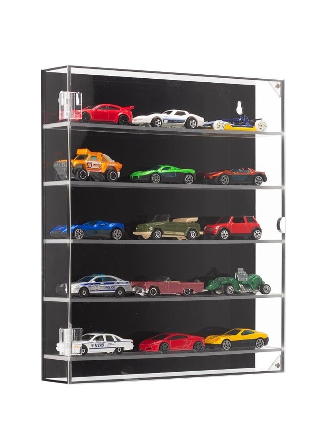 KISLANE 5Tier Acrylic Display Case for Toy Cars  Matchbox Cars Transparent Toy Car Showcase with Magnetic Switch Door 5Tiers - Image 2