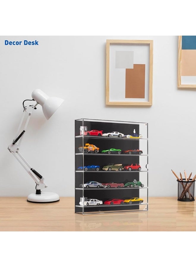 KISLANE 5Tier Acrylic Display Case for Toy Cars  Matchbox Cars Transparent Toy Car Showcase with Magnetic Switch Door 5Tiers - Image 5
