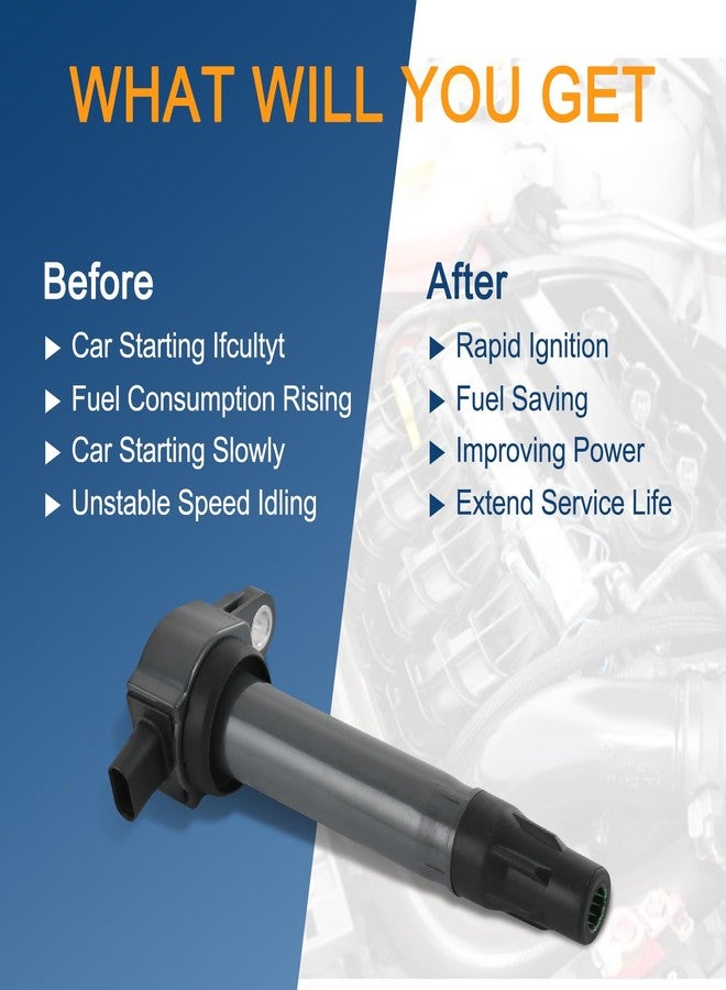 DICMIC مجموعة ملفات إشعال DICMIC مكونة من 4 قطع، متوافقة مع سيارات كرايسلر 200، سيروس، سيبرينغ، دودج أفنجر، كاليبر، جورني، جيب كومباس، باتريوت، محرك 4 أسطوانات سعة 2.4 لتر. بديل للأرقام التالية: UF557، 4606824AB، 4606824AC، 5C1644، E1057، 52-1881 - Image 5