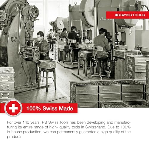 PB Swiss Tools Slotted Bit Block PB C6.707 CN | 100% Swiss Made | 10-Piece Bit Set with C6 1/4" PrecisionBits, Size Slot 2x 1-5 - Image 4
