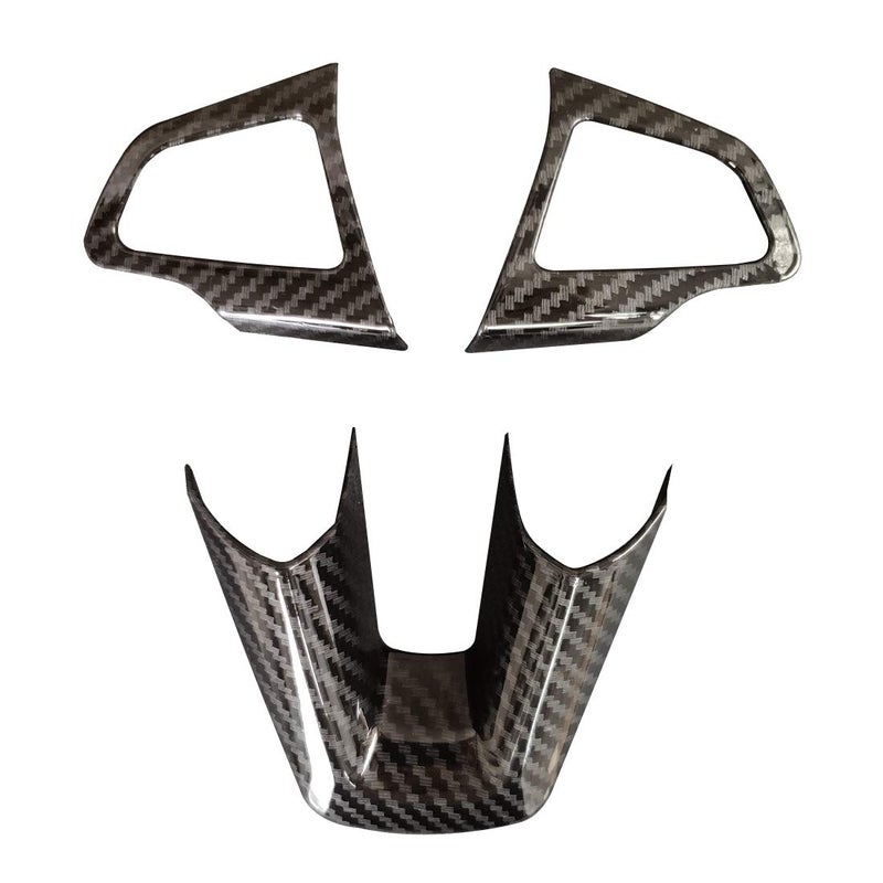 RUIHE 3PCS Carbon Fiber Folor Steering Wheel Cover for Ford Focus Escape EcoSport Kuga Not for RS ST - Image 3