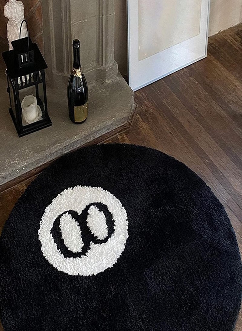 GGOOT Rugs Living Room Area Rugs Billiard Carpet With 8 Ball Design Non-Slip Floor Rug Eight Ball Carpet Floor Doormat For Decoration 60 X 60cm - Image 5