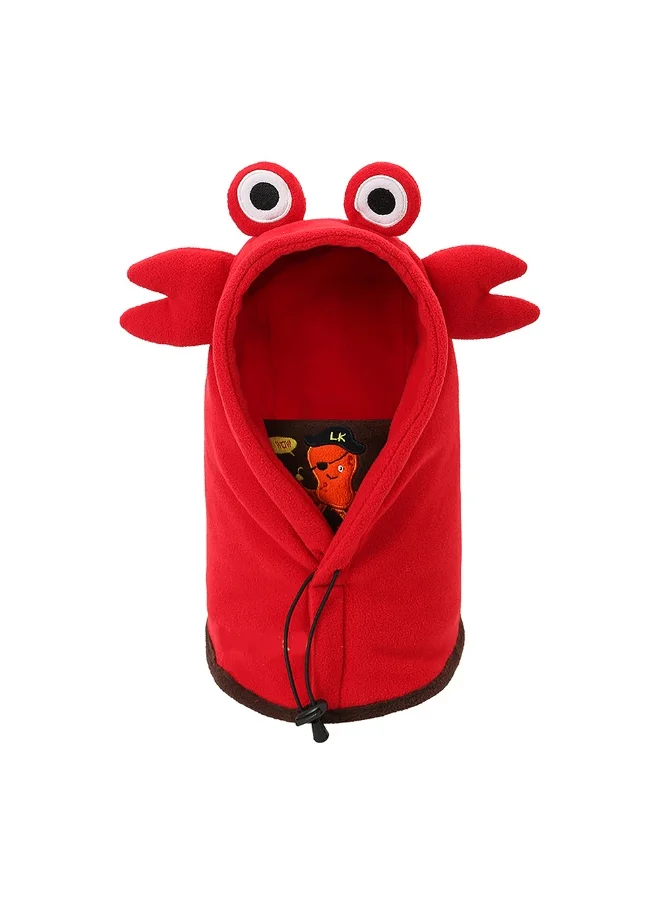 LITTLE SURPRISE BOX 3dCrab theme  Fleece Winter Cap covering MouthNeck and Head for Minus degree Temperature5 yrs and above