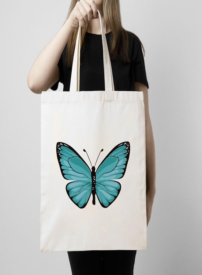 ARTBUG Tote Bag for Women with zip, Aesthetic Canvas tote bag for college girls, office, stylish and reusable - Butter fly - D No - 122 - Image 3