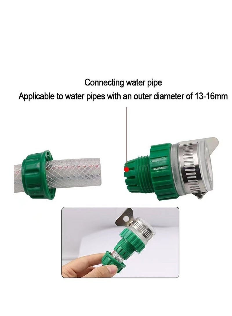 2pcs Universal Tap Connector Adapter Hose Pipe Quick Joint Water Hose Pipe Tap Faucet Connector Adapter Connect Garden Lawn Water Tube Washing Machine Faucet Kitchen Cars Cleaning Use - Image 3