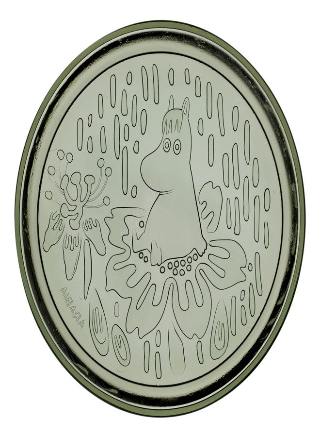 Arabia Moomin Glass Plate 6.1in Pine Green - Image 1