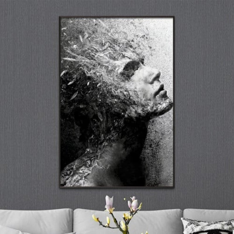 Marktna Modern design canvas painting with a hollow frame, size (60×90), one piece - Image 1