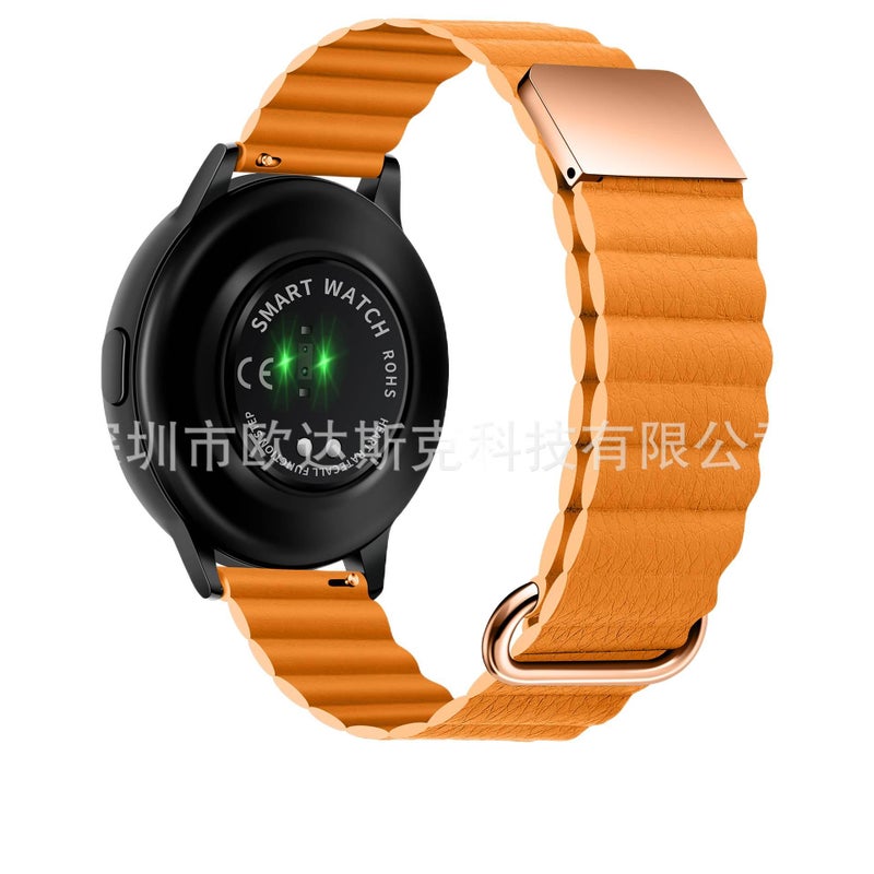 DGG سوار ساعة ذكية سوار نايلون حلقي متوافق مع Samsung Galaxy Watch بملاءمة قابلة للتعديل وحزام بديل للاستخدام اليومي باللون أحمر قابل للتعديل باللون الأحمر - Image 5