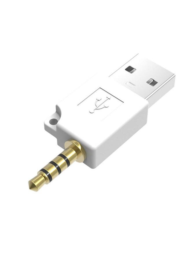 HuHa - For iPod shuffle 3rd / 2nd USB Data Dock Charger Adapter, Length: 4.6cm(White) - Image 1
