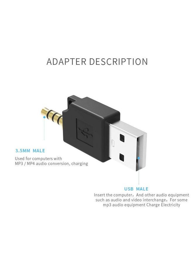 HuHa - For iPod shuffle 3rd / 2nd USB Data Dock Charger Adapter, Length: 4.6cm(White) - Image 1