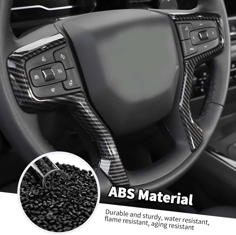 Jimen Carbon Fiber Steering Wheel Cover Trim for Chevy - Image 5