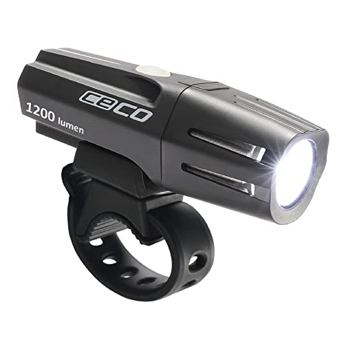 CECO-USA: 1,200 Lumen USB Rechargeable Bicycle Headlight – FLEXIBLE MOUNT VERSION- Tough & Durable IP67 Waterproof & FL-1 Impact Resistant– Super Bright Model F1200– For Commuter, Road, Mountain Bikes - Image 1