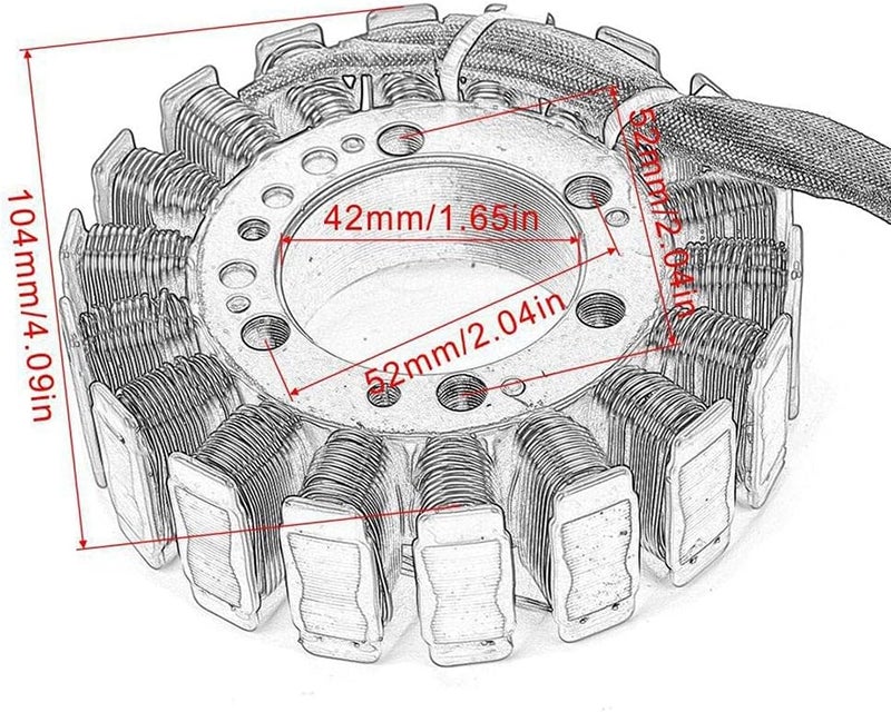 Wivplex Motorcycle Stator Coil for Yamaha YZF R6 - Image 2