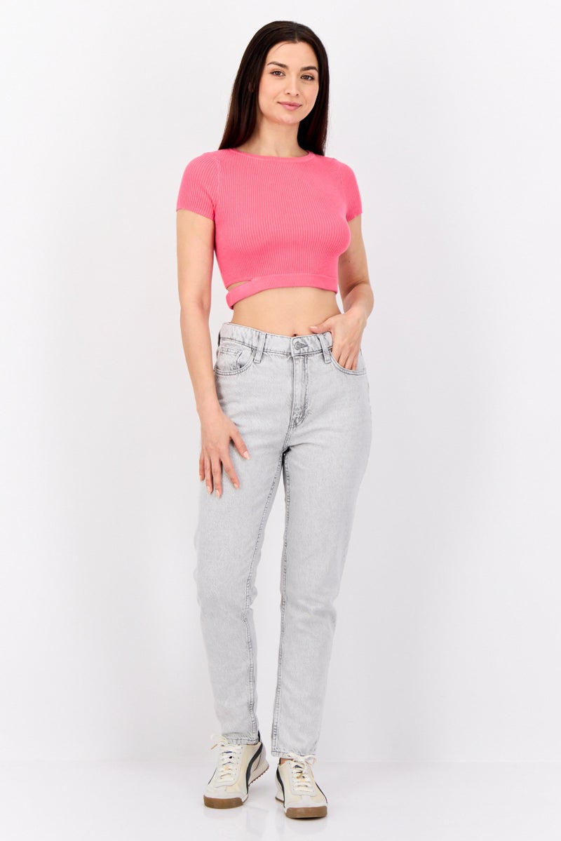 ESPRIT Women Regular Fit Washed No Stretch Jeans, Grey Light Wash - Image 2