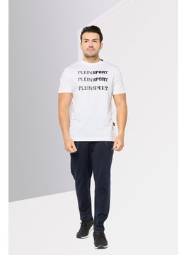Plein Sport Men Sportswear Fit Short Sleeve Outdoor T-Shirt, White  - Image 2
