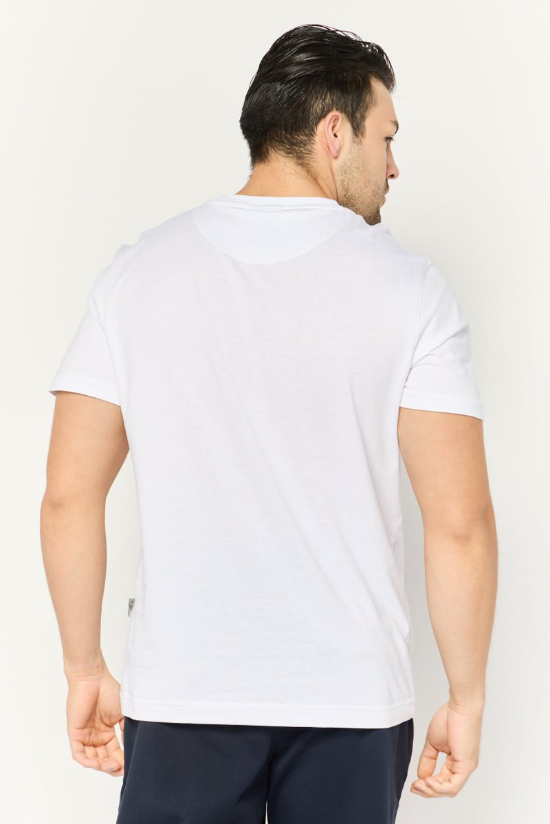 PHILIPP PLEIN Plein Sport Men Sportswear Fit Short Sleeve Outdoor T-Shirt, White - Image 4