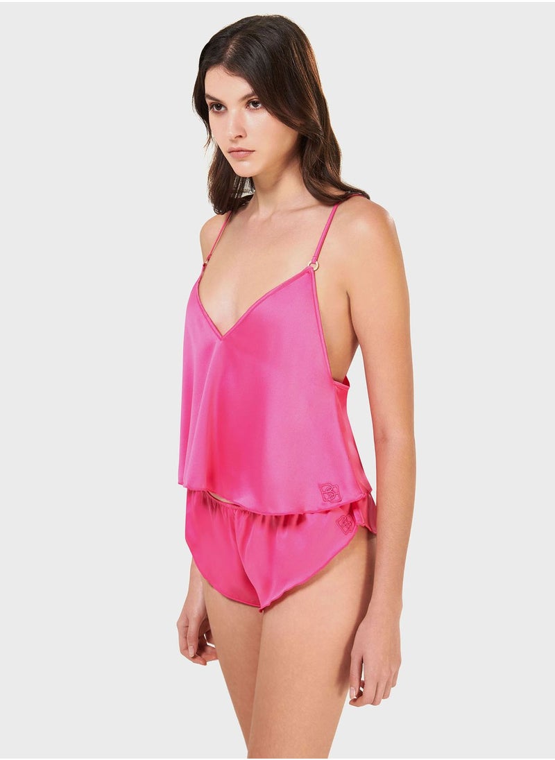 BLUEBELLA - Strappy Cami Top & Pyjama Shorts Set - Image 1