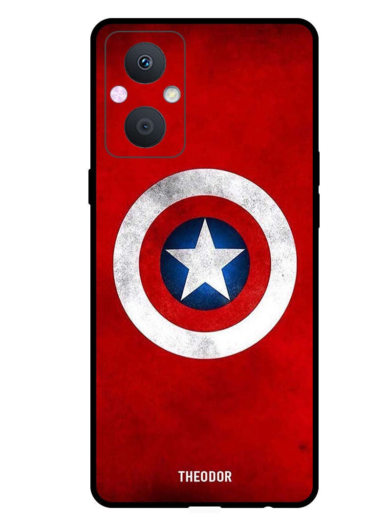 Theodor Protective Case Cover For OPPO A96 5G  Captain American Logo - Image 1