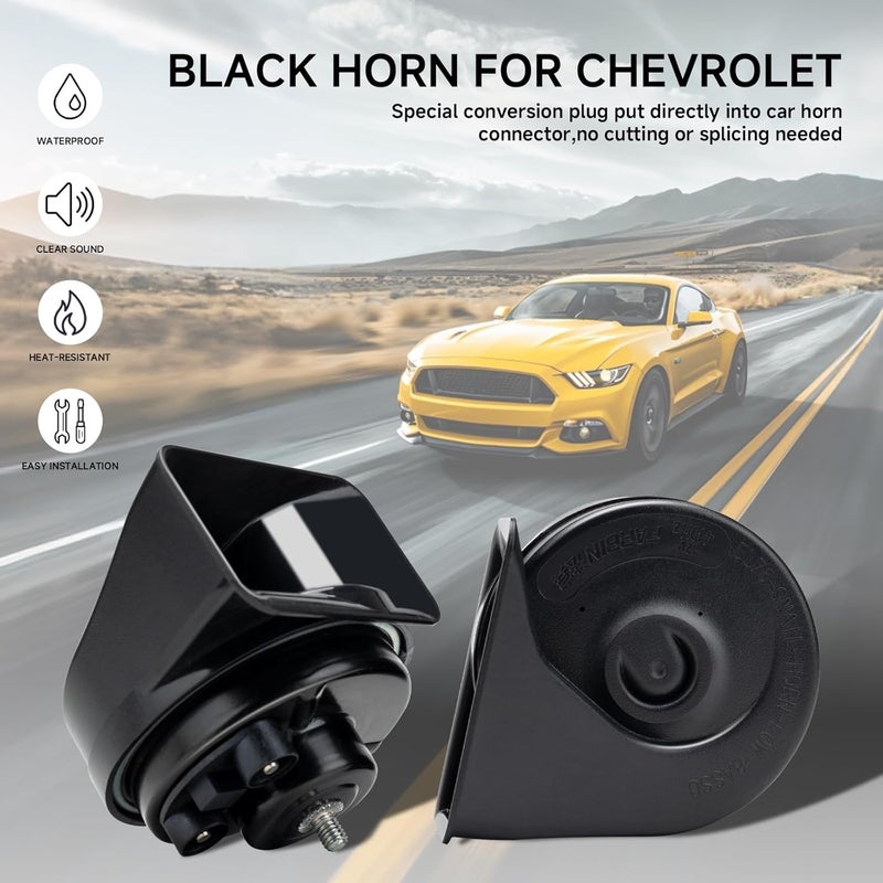 FARBIN Special Interface Auto Horn Compatible with Chevrolet 12V Car Horn Loud with Protective Grill Dual-Tone Electric Snail Horns Waterproof and Dustproof with Cover - Image 2