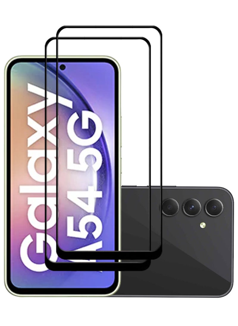 ACLIX 2 Pieces Antistatic ESD Dustproof Premium Quality High Definition Tempered Glass Screen Protector Designed For Samsung Galaxy A54 - Image 1