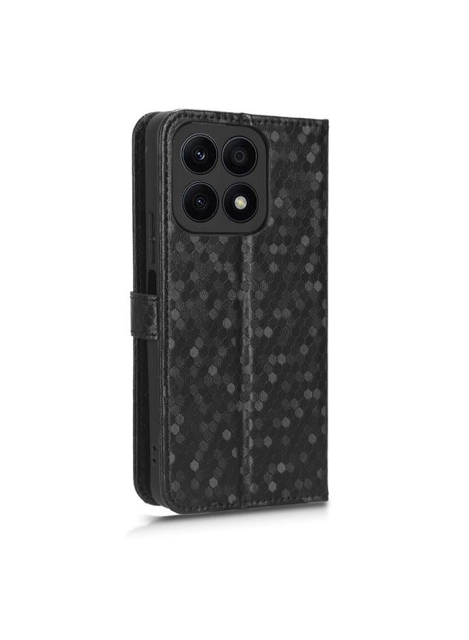 اس-توب جراب هاتف Honor X8a من الجلد بتصميم نقاط قرص العسل - Image 3