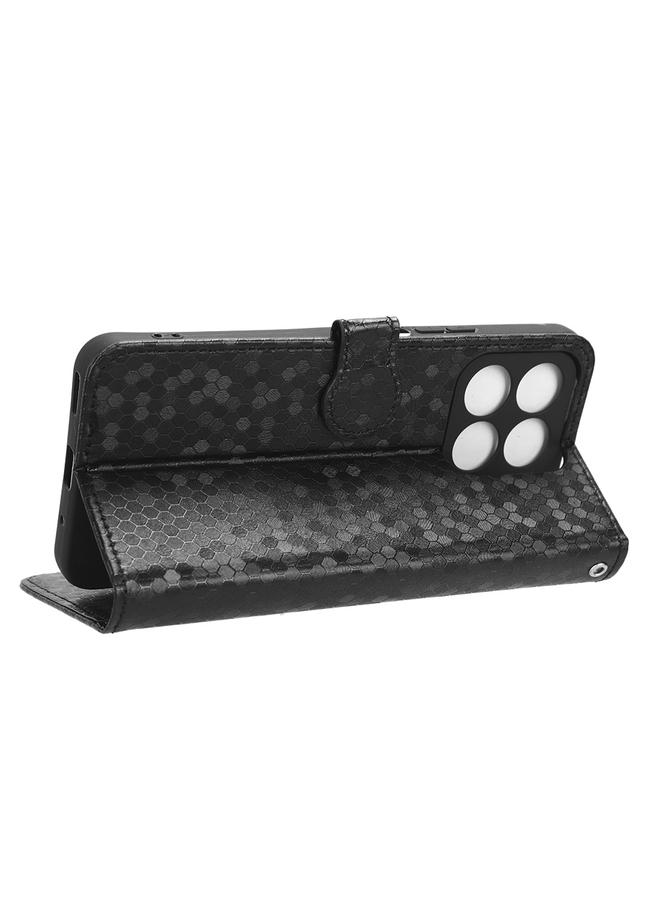 اس-توب جراب هاتف Honor X8a من الجلد بتصميم نقاط قرص العسل - Image 5