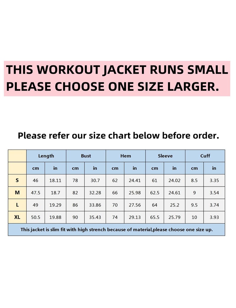LUYAA Workout Jacket for Women Zip Up Athletic Jackets Slim Fit Yoga Tops Black M - Image 4