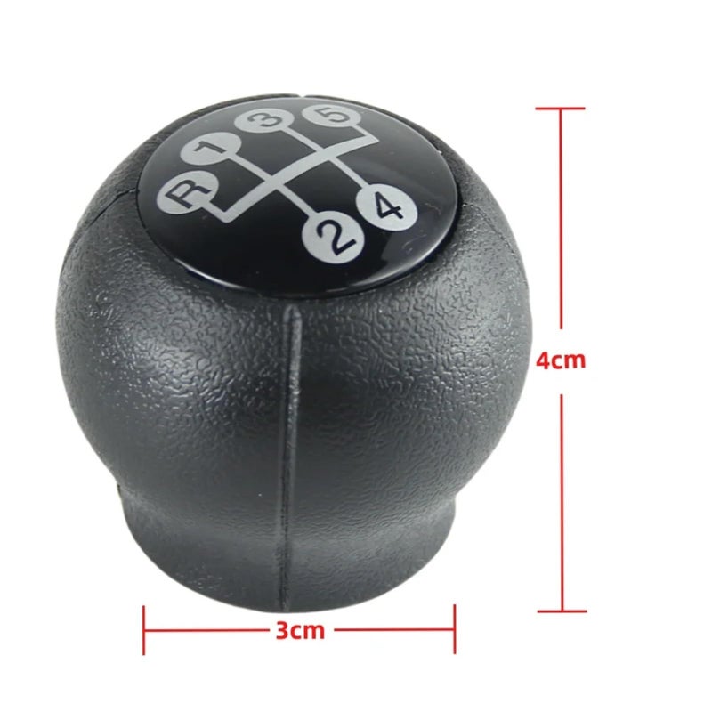 5 Speed Chrome Black Gear Shift Knob Handbrake Grips Gaiter Boot Cover 2Pcs A - Image 4
