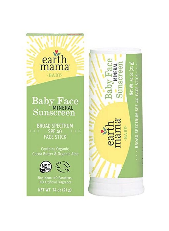 Earth Mama عصا واقي شمس معدني للوجه للأطفال SPF 40 | آمن للشعاب المرجانية زنك غير نانو كريم واقي من الشمس طبيعي مقاوم للماء للأطفال والكبار 0.74 أونصة 3 عبوات - Image 3