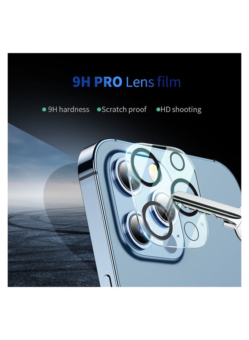 TIT Iphone 13 pro, transparent phone case, Max screen protector tempered glass, camera lens protector, magnetic ring, Shock proof, Anti-Scratch, ALL in One (Iphone 13 Pro) - Image 3