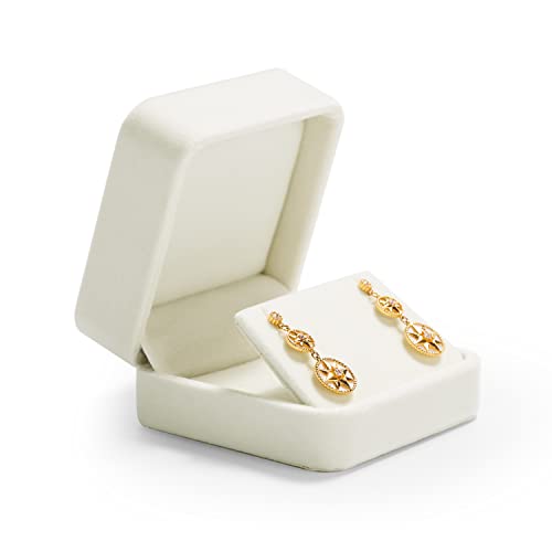 Oirlv Velvet Earring Gift Box Wedding Valentines Day White Earrings Stud Case - Image 1