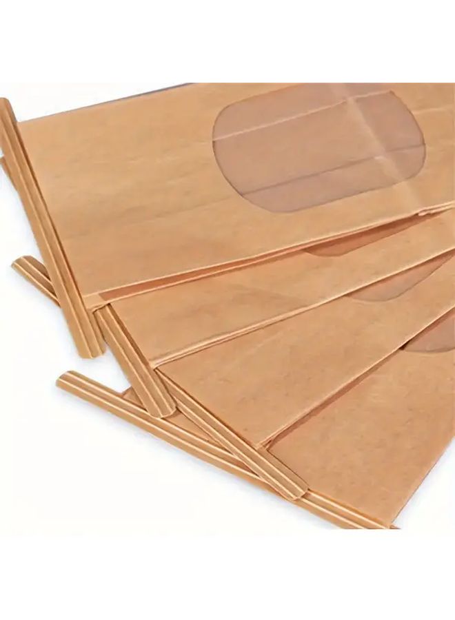 Brown Gift Bags With Window 12pcs Durable Paper Bags For Party Wedding Birthday - Image 4