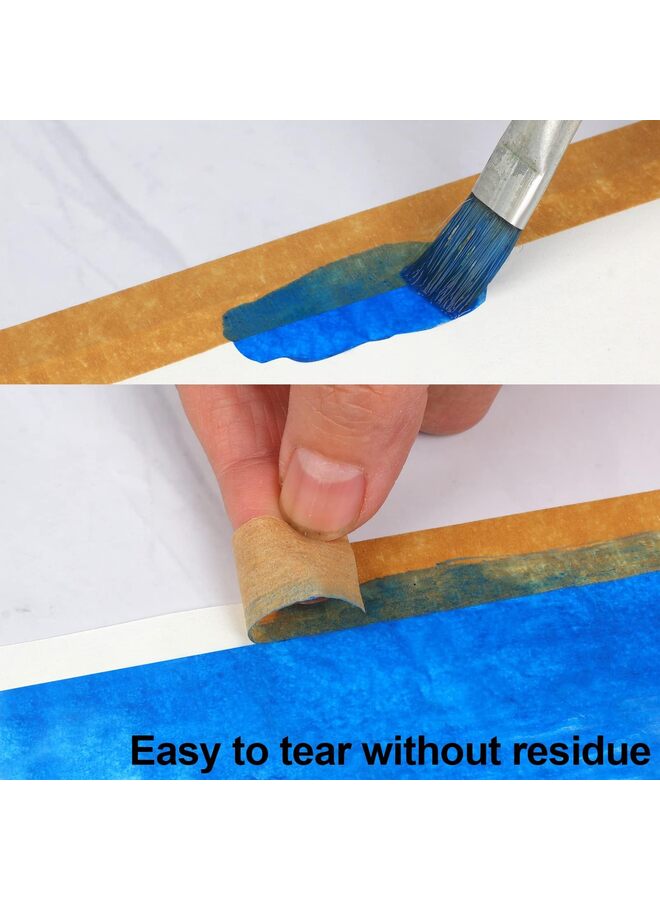 12 قطعة من شريط لاصق ملون، لوازم فنية للأطفال، شريط ملون، شريط حرفي DIY، لفات شريط ملون، شريط ملون للرسامين 1.8 سم × 13 م - Image 5