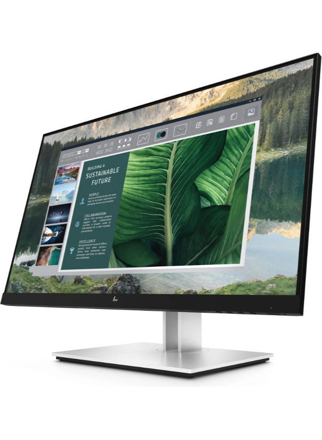 HP شاشة اتش بي E24u G4, بقياس FHD (1920 × 1080) 24 بوصة مضادة للتوهج ، بدون كاميرا مدمجة ، بدون ميكروفون ، بدون مكبرات صوت ، IPS ،قابل لضبط الارتفاع و الدوران المحوري أسود وفضي - Image 3