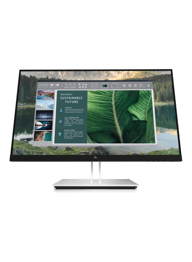 HP شاشة اتش بي E24u G4, بقياس FHD (1920 × 1080) 24 بوصة مضادة للتوهج ، بدون كاميرا مدمجة ، بدون ميكروفون ، بدون مكبرات صوت ، IPS ،قابل لضبط الارتفاع و الدوران المحوري أسود وفضي - Image 1