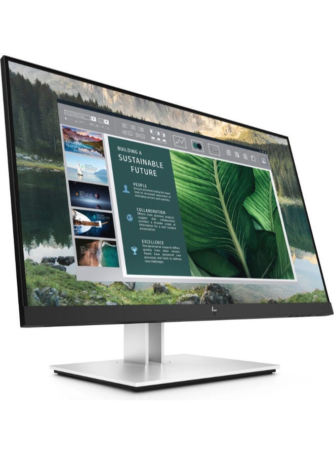 HP شاشة اتش بي E24u G4, بقياس FHD (1920 × 1080) 24 بوصة مضادة للتوهج ، بدون كاميرا مدمجة ، بدون ميكروفون ، بدون مكبرات صوت ، IPS ،قابل لضبط الارتفاع و الدوران المحوري أسود وفضي - Image 2